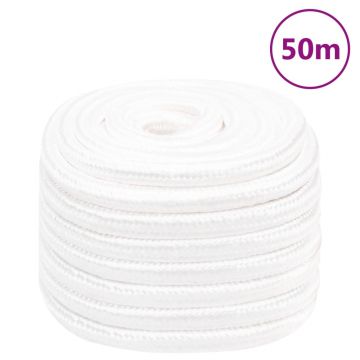 Gossi franghie de barca, alb complet, 20 mm, 50 m, polipropilena