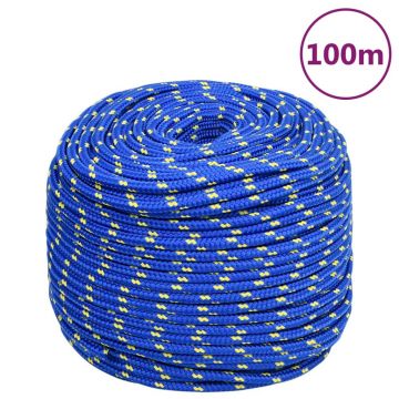 Gossi franghie de barca, albastru, 10 mm, 100 m, polipropilena
