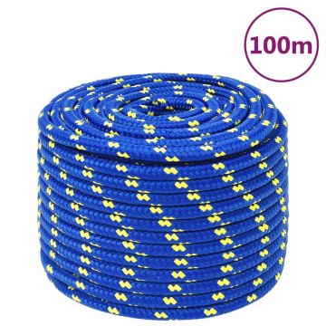 Gossi franghie de barca, albastru, 12 mm, 100 m, polipropilena