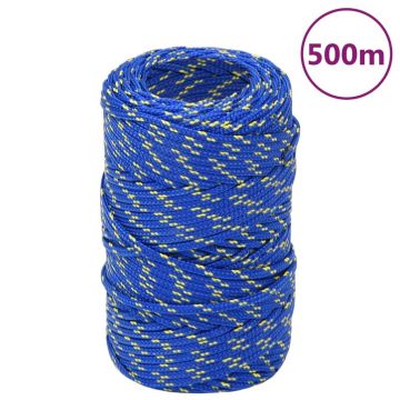 Gossi franghie de barca, albastru, 2 mm, 500 m, polipropilena