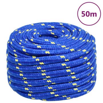 Gossi franghie de barca, albastru, 20 mm, 50 m, polipropilena