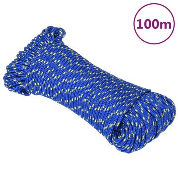 Gossi franghie de barca, albastru, 3 mm, 100 m, polipropilena