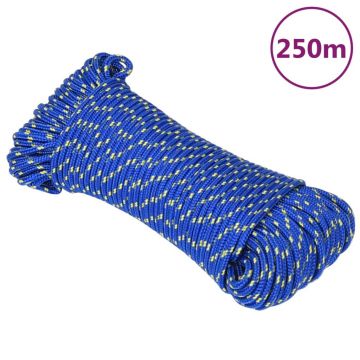 Gossi franghie de barca, albastru, 3 mm, 250 m, polipropilena