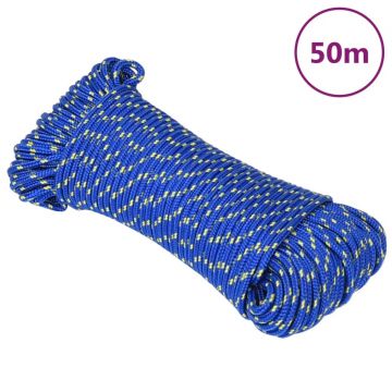 Gossi franghie de barca, albastru, 4 mm, 50 m, polipropilena