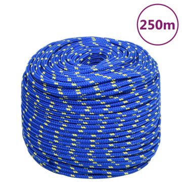 Gossi franghie de barca, albastru, 8 mm, 250 m, polipropilena