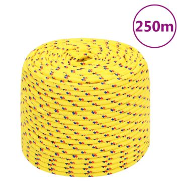 Gossi franghie de barca, galben, 10 mm, 250 m, polipropilena