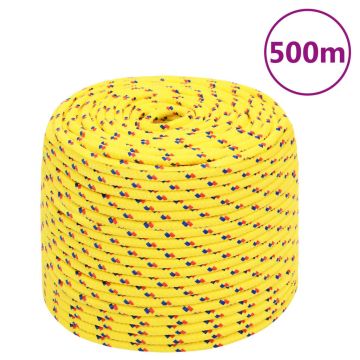 Gossi franghie de barca, galben, 10 mm, 500 m, polipropilena