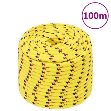 Gossi franghie de barca, galben, 12 mm, 100 m, polipropilena