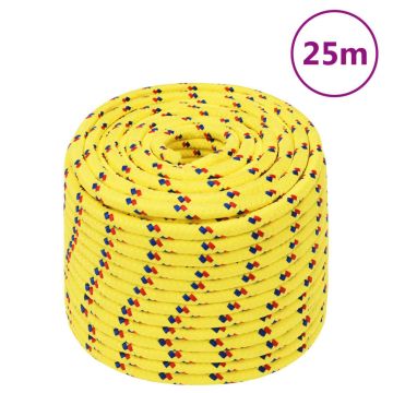Gossi franghie de barca, galben, 12 mm, 25 m, polipropilena