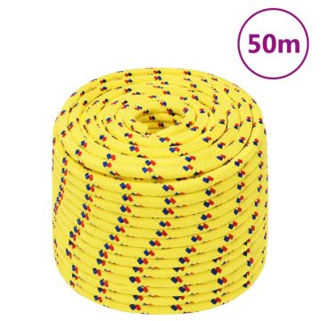 Gossi franghie de barca, galben, 12 mm, 50 m, polipropilena
