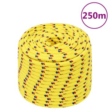 Gossi franghie de barca, galben, 14 mm, 250 m, polipropilena