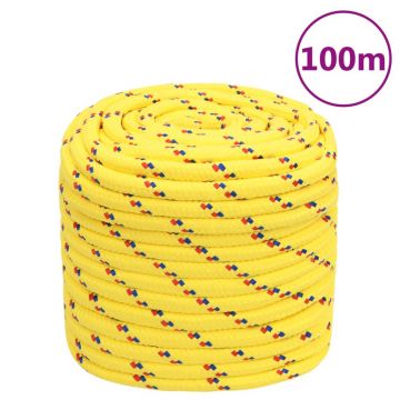 Gossi franghie de barca, galben, 18 mm, 100 m, polipropilena