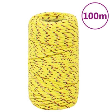 Gossi franghie de barca, galben, 2 mm, 100 m, polipropilena