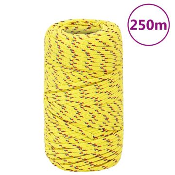 Gossi franghie de barca, galben, 2 mm, 250 m, polipropilena