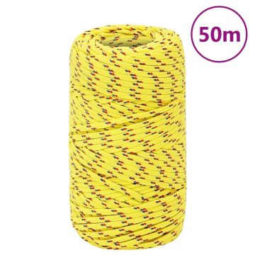 Gossi franghie de barca, galben, 2 mm, 50 m, polipropilena