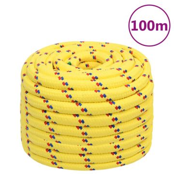 Gossi franghie de barca, galben, 20 mm, 100 m, polipropilena
