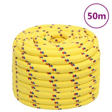 Gossi franghie de barca, galben, 20 mm, 50 m, polipropilena