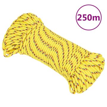 Gossi franghie de barca, galben, 3 mm, 250 m, polipropilena