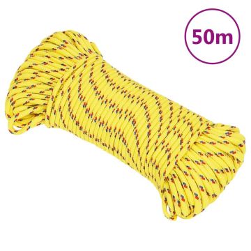 Gossi franghie de barca, galben, 3 mm, 50 m, polipropilena