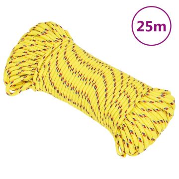 Gossi franghie de barca, galben, 4 mm, 25 m, polipropilena