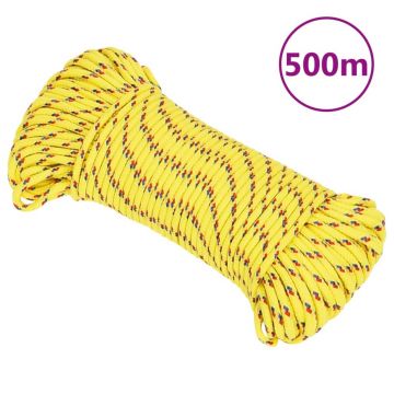 Gossi franghie de barca, galben, 5 mm, 500 m, polipropilena