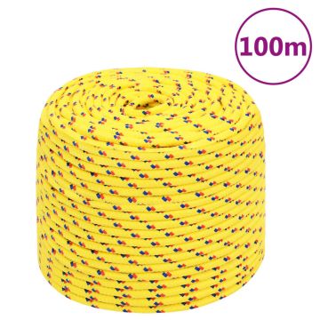 Gossi franghie de barca, galben, 6 mm, 100 m, polipropilena