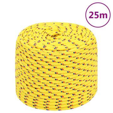 Gossi franghie de barca, galben, 6 mm, 25 m, polipropilena