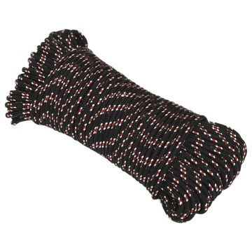 Gossi franghie de barca, negru, 4 mm, 25 m, polipropilena