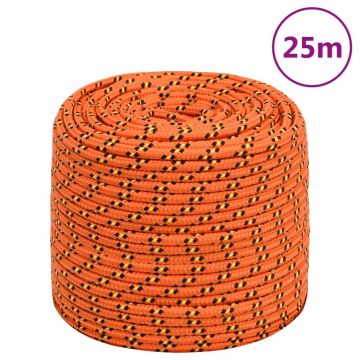 Gossi franghie de barca, portocaliu, 10 mm, 25 m, polipropilena
