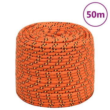 Gossi franghie de barca, portocaliu, 10 mm, 50 m, polipropilena