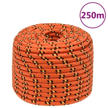 Gossi franghie de barca, portocaliu, 14 mm, 250 m, polipropilena