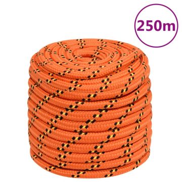 Gossi franghie de barca, portocaliu, 16 mm, 250 m, polipropilena