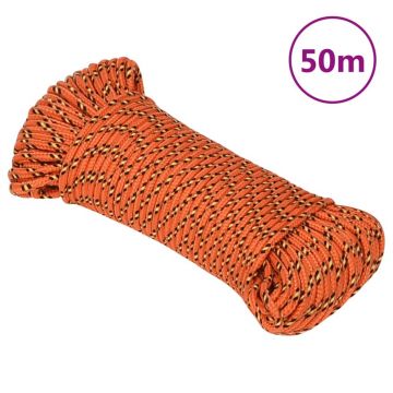 Gossi franghie de barca, portocaliu, 5 mm, 50 m, polipropilena