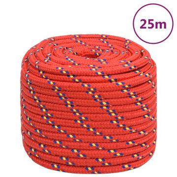 Gossi franghie de barca, rosu, 18 mm, 25 m, polipropilena