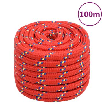 Gossi franghie de barca, rosu, 20 mm, 100 m, polipropilena