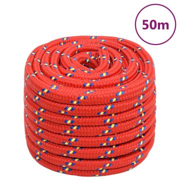 Gossi franghie de barca, rosu, 20 mm, 50 m, polipropilena