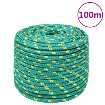 Gossi franghie de barca, verde, 12 mm, 100 m, polipropilena
