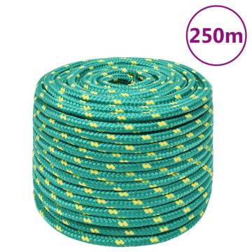 Gossi franghie de barca, verde, 12 mm, 250 m, polipropilena