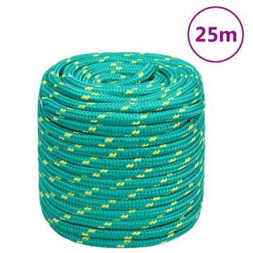 Gossi franghie de barca, verde, 18 mm, 25 m, polipropilena