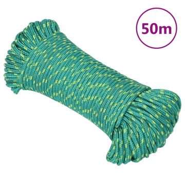 Gossi franghie de barca, verde, 3 mm, 50 m, polipropilena