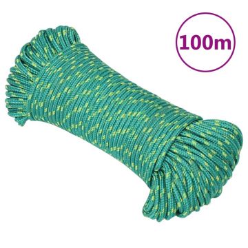 Gossi franghie de barca, verde, 4 mm, 100 m, polipropilena