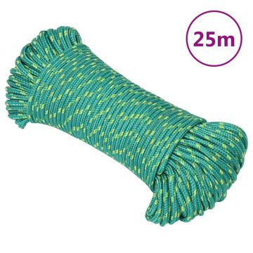Gossi franghie de barca, verde, 4 mm, 25 m, polipropilena