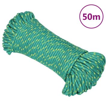 Gossi franghie de barca, verde, 5 mm, 50 m, polipropilena
