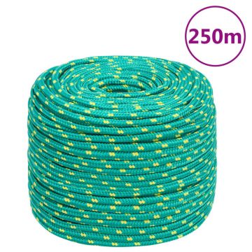 Gossi franghie de barca, verde, 6 mm, 250 m, polipropilena