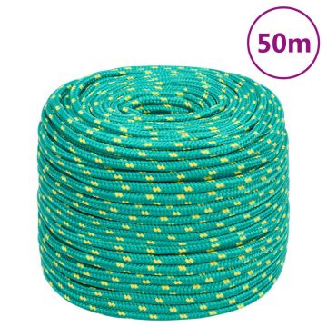 Gossi franghie de barca, verde, 6 mm, 50 m, polipropilena