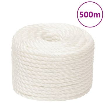 Gossi franghie de lucru, alb, 12 mm, 500 m, polipropilena