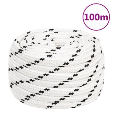 Gossi franghie de lucru, alb, 18 mm, 100 m, poliester