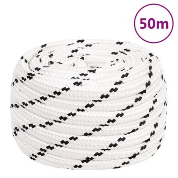 Gossi franghie de lucru, alb, 18 mm, 50 m, poliester