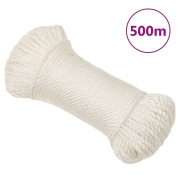 Gossi franghie de lucru, alb, 3 mm, 500 m, polipropilena