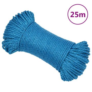 Gossi franghie de lucru, albastru, 6 mm, 25 m, polipropilena